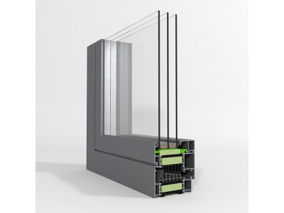 Hliníkové okno EcoWay Aluprof MB 104 Passive